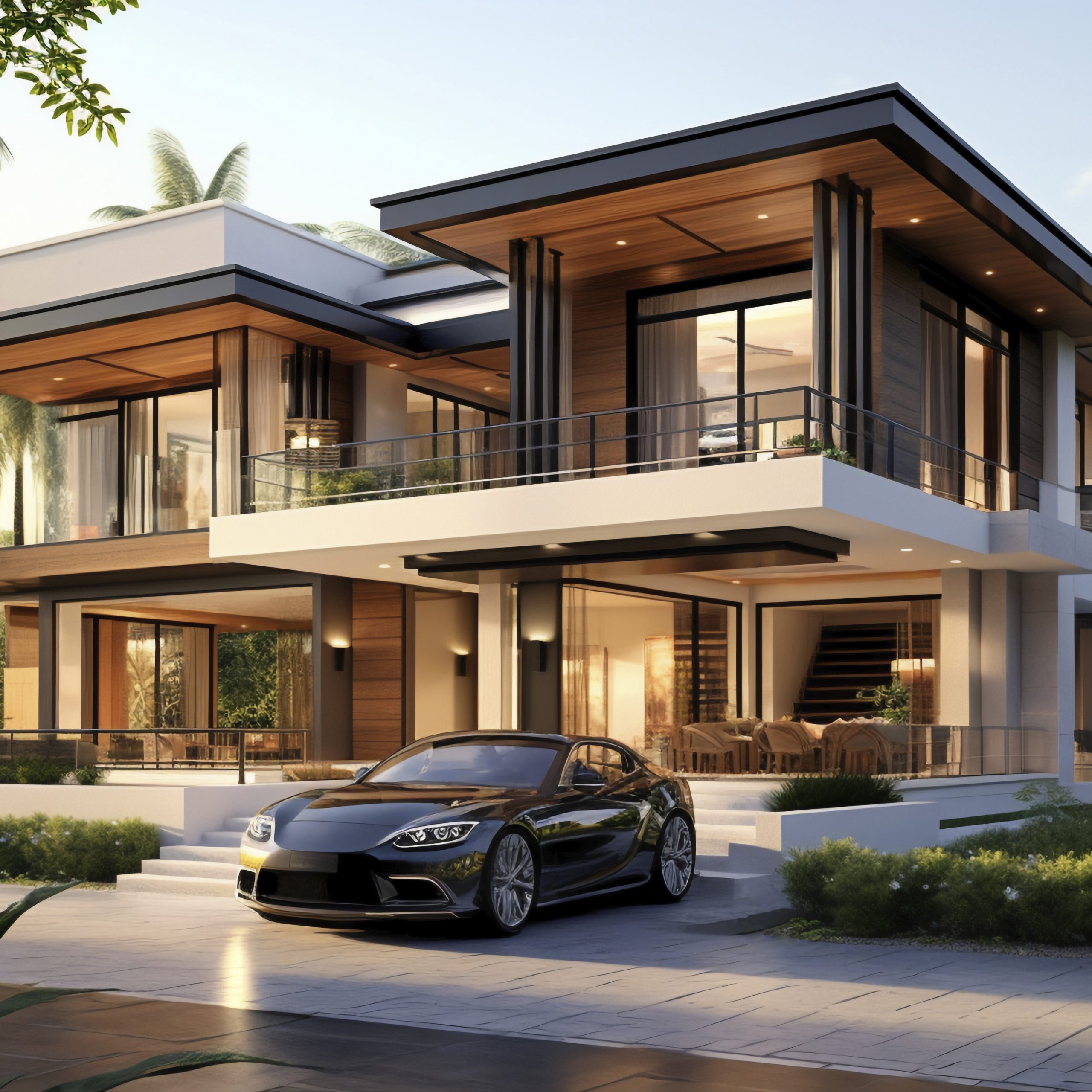 Modern villa exterior